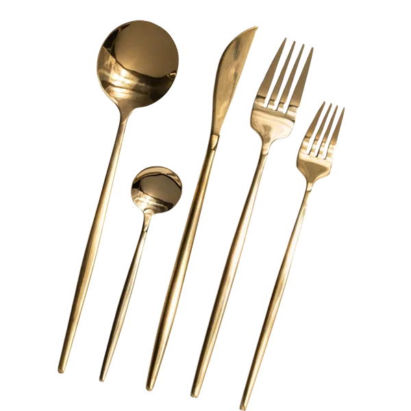 Cubiertos Globo Dorado